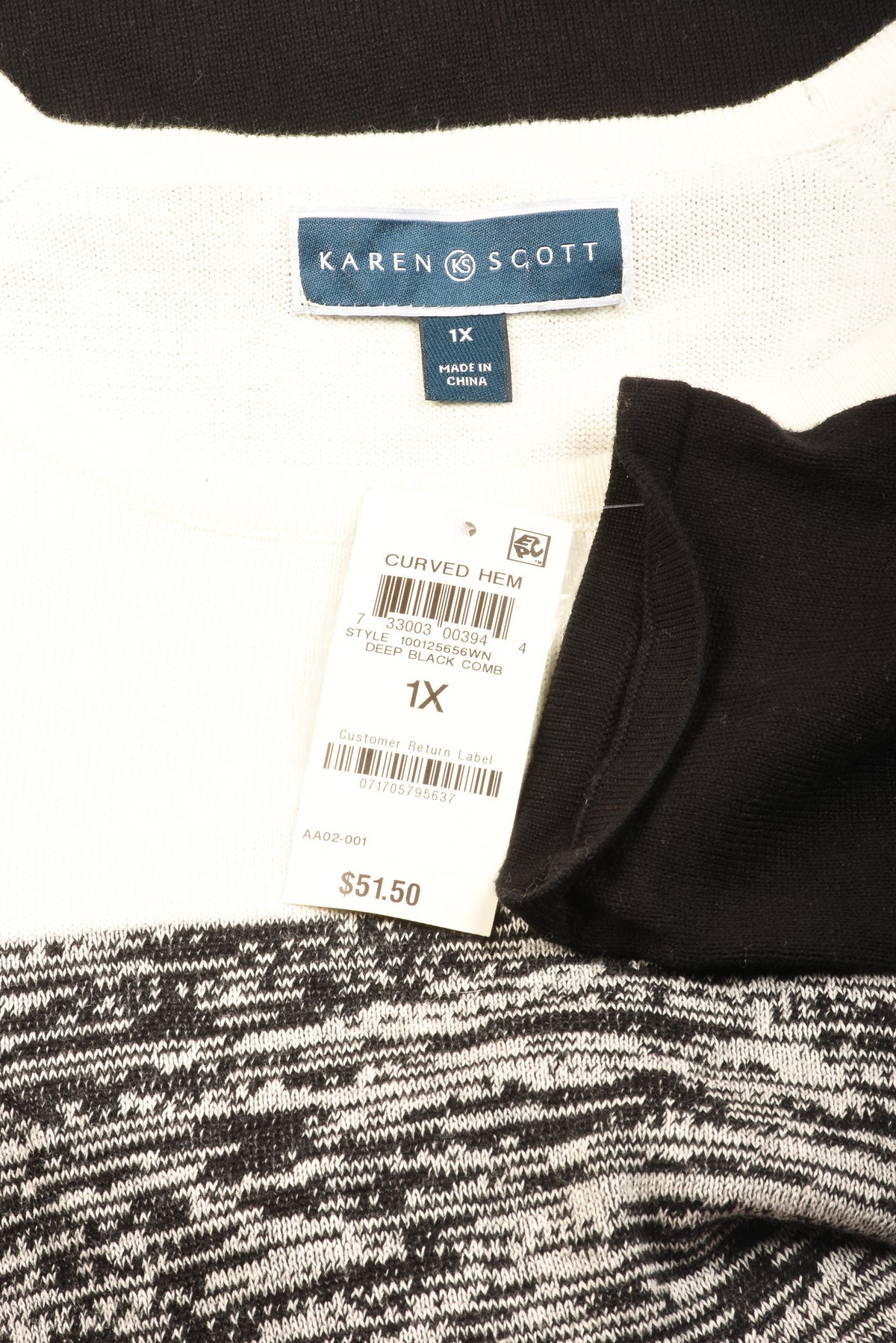 Karen Scott Size 1X Women&#39;s Plus Sweater