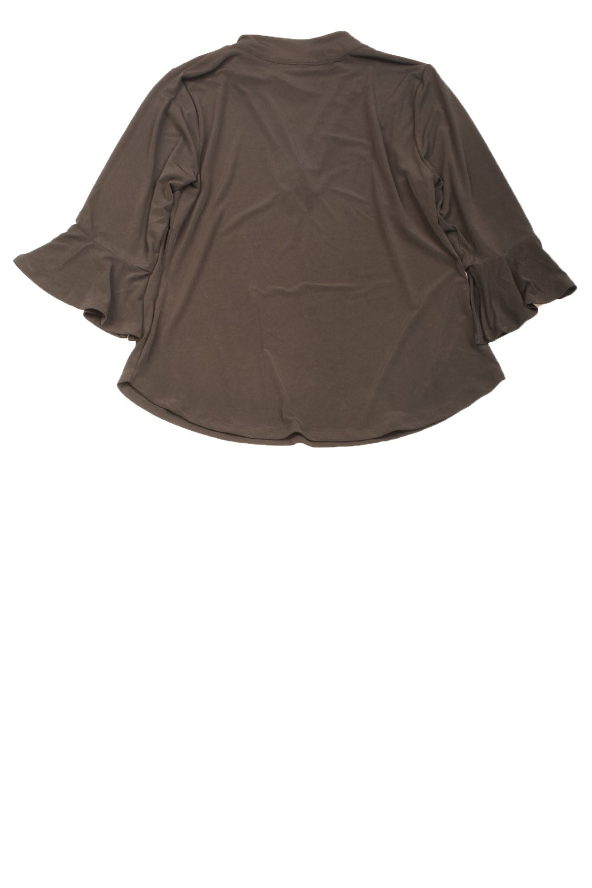 NY&Co Women Shirt Blouse 3/4 Sleeve Black Top Size Large
